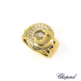 Chopard Yellow Gold Happy Diamonds Moon Ring 82/2288/3-20 Chopard Yellow Gold Happy Diamonds Moon Ring 82/2288/3-20